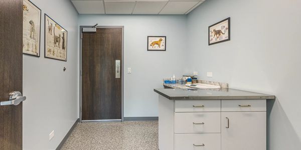 An exam room at the clinic