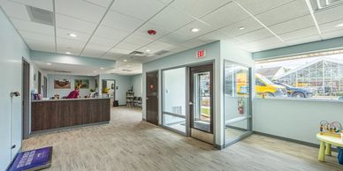 The front desk at Countryside Animal Hospital